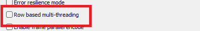 AOM AV1: Row-Based Multi-Threading