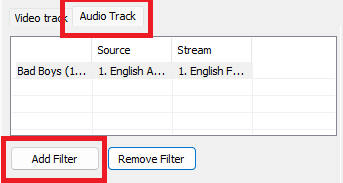 Select audio filter