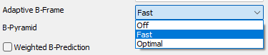 H.264 Adaptive B-Frames