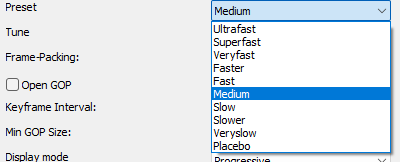 H.264 Preset