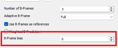 H.265: Number of B-Frames