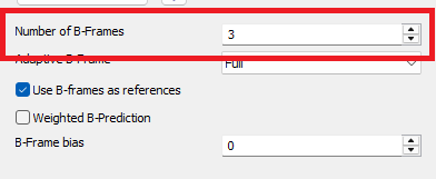 H.265: Number of B-Frames