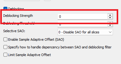 H.265: Deblocking Strength
