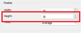 pixelation block height