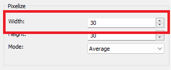 pixelation block width