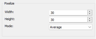 pixelation settings