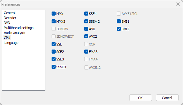 XMedia Recode CPU Setting