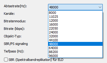 Audio Abtastrate