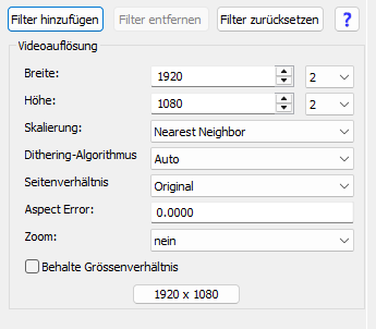 XMedia Recode: Videoauflösung ändert