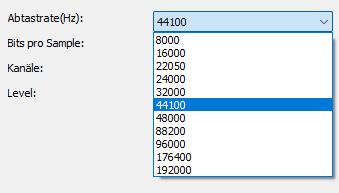 Flac Abtastrate