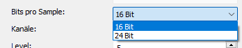 Flac Bits pro Sample