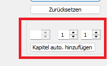 XMedia Recode: Kapitel auto. hinzufügen