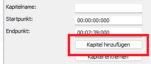 XMedia Recode: Kapitel hinzufügen