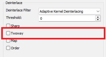 Adaptive Kernel Deinterlacing: Twoway setting