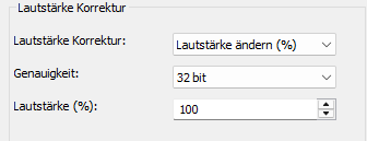 Lautstärke ändern in prozent
