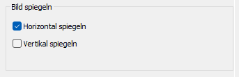 Einstellung Bild horizontal spiegeln