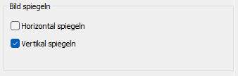 Einstellung Bild vertikal spiegeln